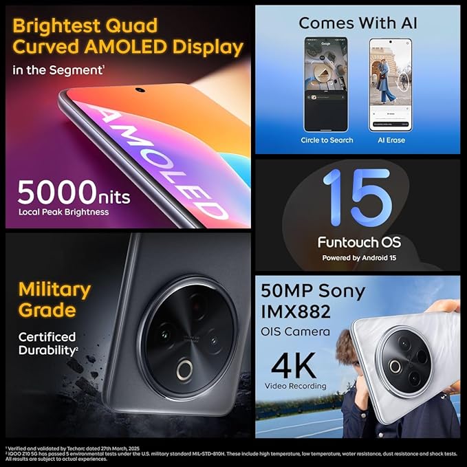 iQOO Z10 5G (Silver, 8GB RAM, 128GB Stroage) - Image 2